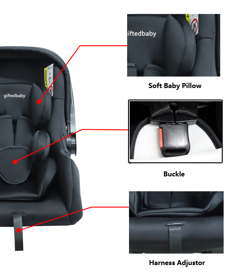 Flotti Premium Baby Car Seat 4 in 1 (Car Cradle Seat Feeding) Newborn