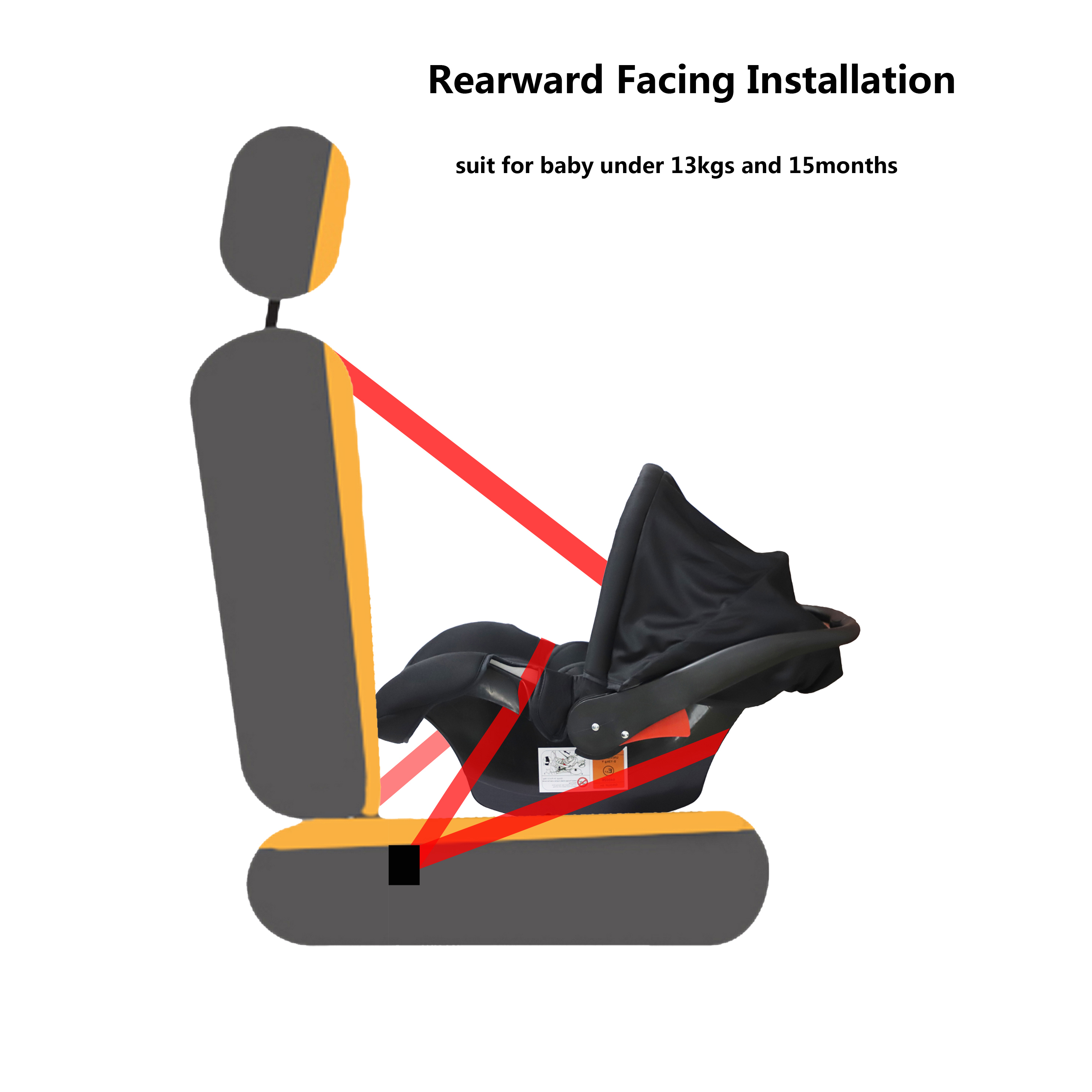 Flotti Premium Baby Car Seat 4 in 1 (Car Cradle Seat Feeding) Newborn