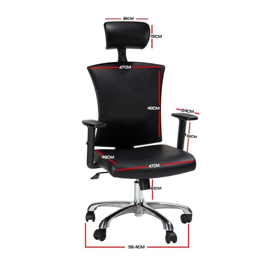 Ofix Korean3 High Back PU Office Chair (Black) (Available from Alabang)