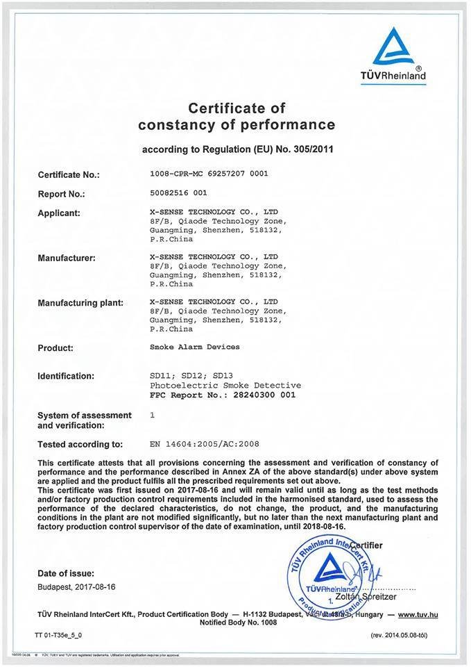 XSense Photoelectric Alarm, Smoke and Carbon Monoxide Dual Detection