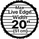 HM122 max live edge width