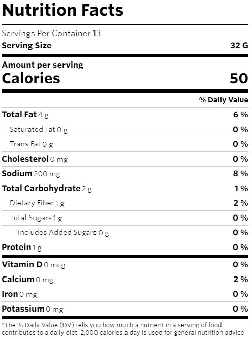 Tostitos Creamy Spinach Dip, Delicious, 15 oz nutrition facts
