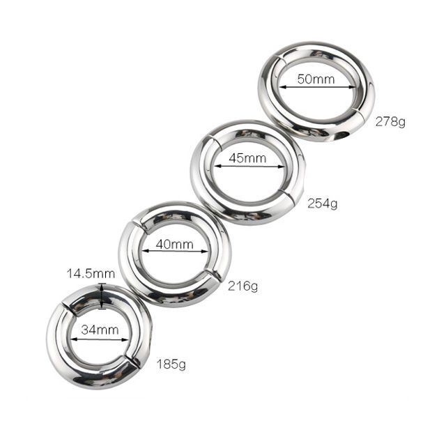 6 Sizes Stainless Steel Scrotum Pendants Ring Weight For Male Ball Stretcher