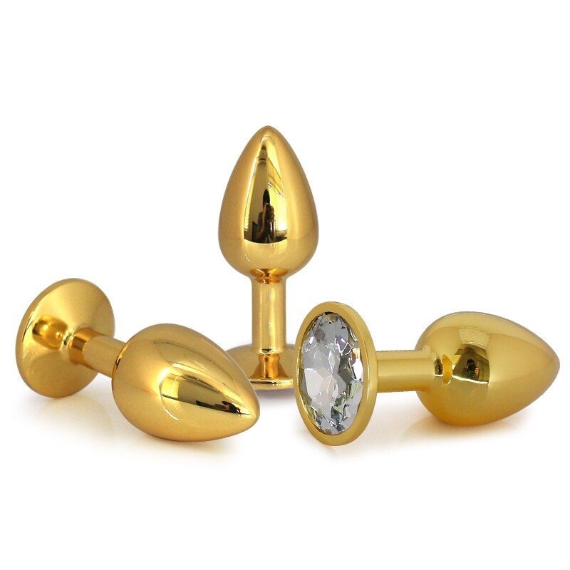 Stainless Steel Butt Plug With Jewel Anal Butt Plug Small | moodTime