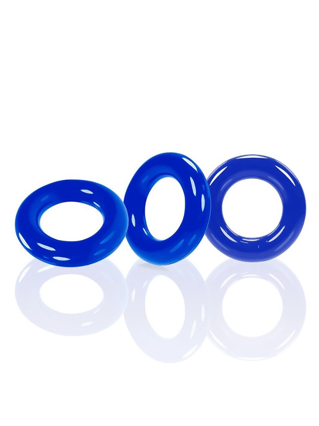 Oxballs Willy Rings 3 Pack - Hot Pink Police Blue