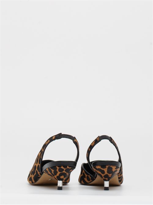 Décolleté Slingback in Cavallino leopardato con Tacco Girello - Carrano CARRANO | 850004CAMEL/BLACK
