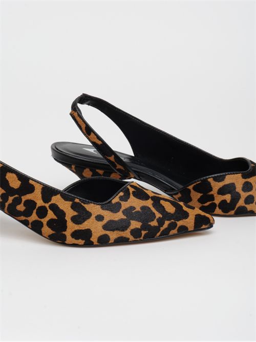 Décolleté Slingback in Cavallino leopardato con Tacco Girello - Carrano CARRANO | 850004CAMEL/BLACK