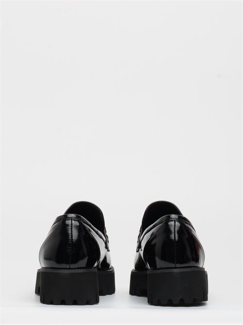 Mocassino Platform in Vernice Nera con Pietre Ornamentali - Exé EXE | PB6252H1796 ZS1018