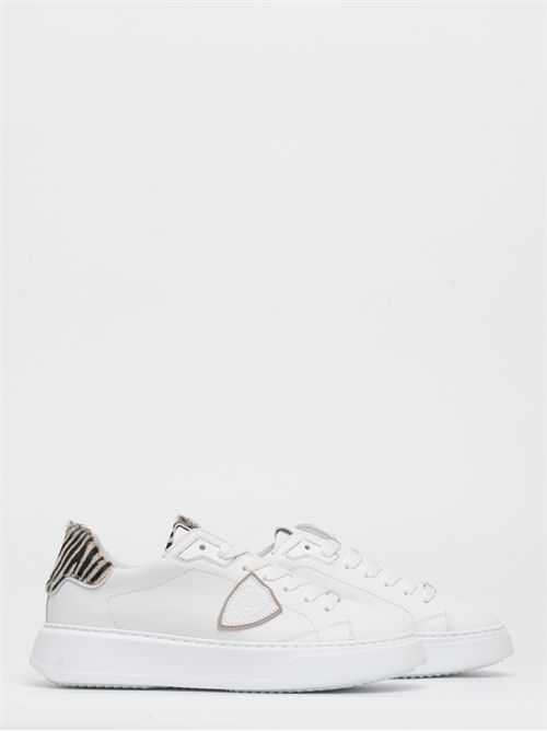 Sneakers Temple Donna, Bianco Animalier PHILIPPE MODEL | BTLDVA04