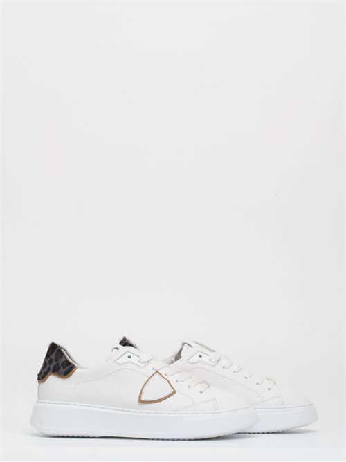 Sneaker bassa Temple donna - bianco leopard blu PHILIPPE MODEL | BTLDVA05