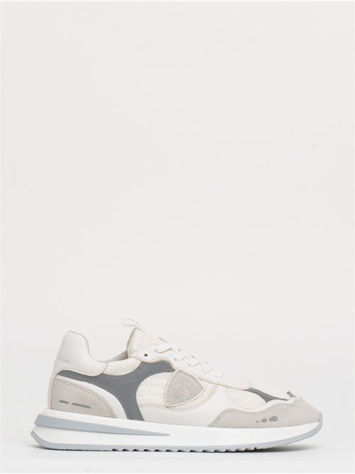 Sneakers Olympique Running Uomo, Bianco Grigio PHILIPPE MODEL | OYLUFR01