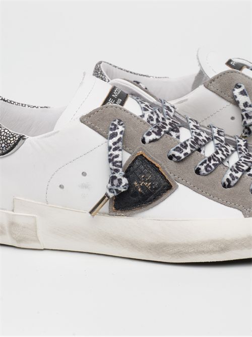 Sneakers Prsx Donna, Bianco Grigio Nero PHILIPPE MODEL | PRLDVML2