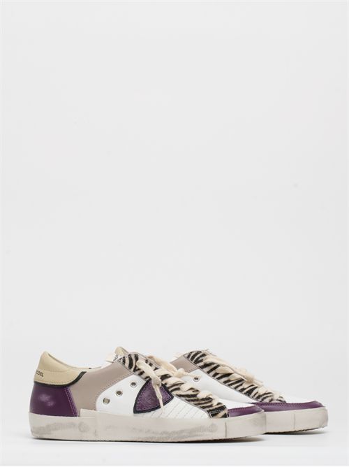 Sneakers Prsx Donna, Bianco Viola PHILIPPE MODEL | PRLDXPA1