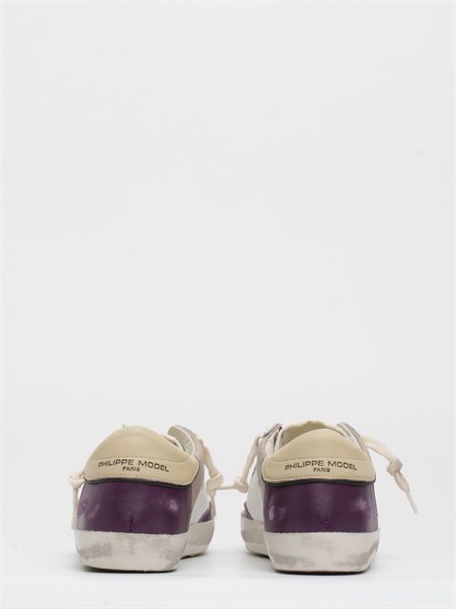 Sneakers Prsx Donna, Bianco Viola PHILIPPE MODEL | PRLDXPA1