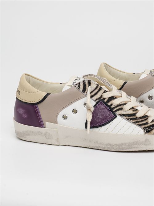 Sneakers Prsx Donna, Bianco Viola PHILIPPE MODEL | PRLDXPA1