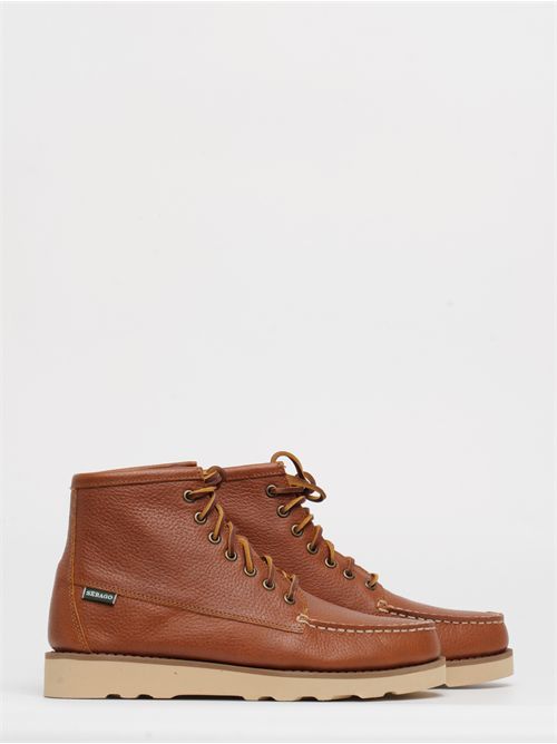 Tala Mid Tumb - scarponcino moc toe in pelle martellata marrone SEBAGO | 72121UWAF6