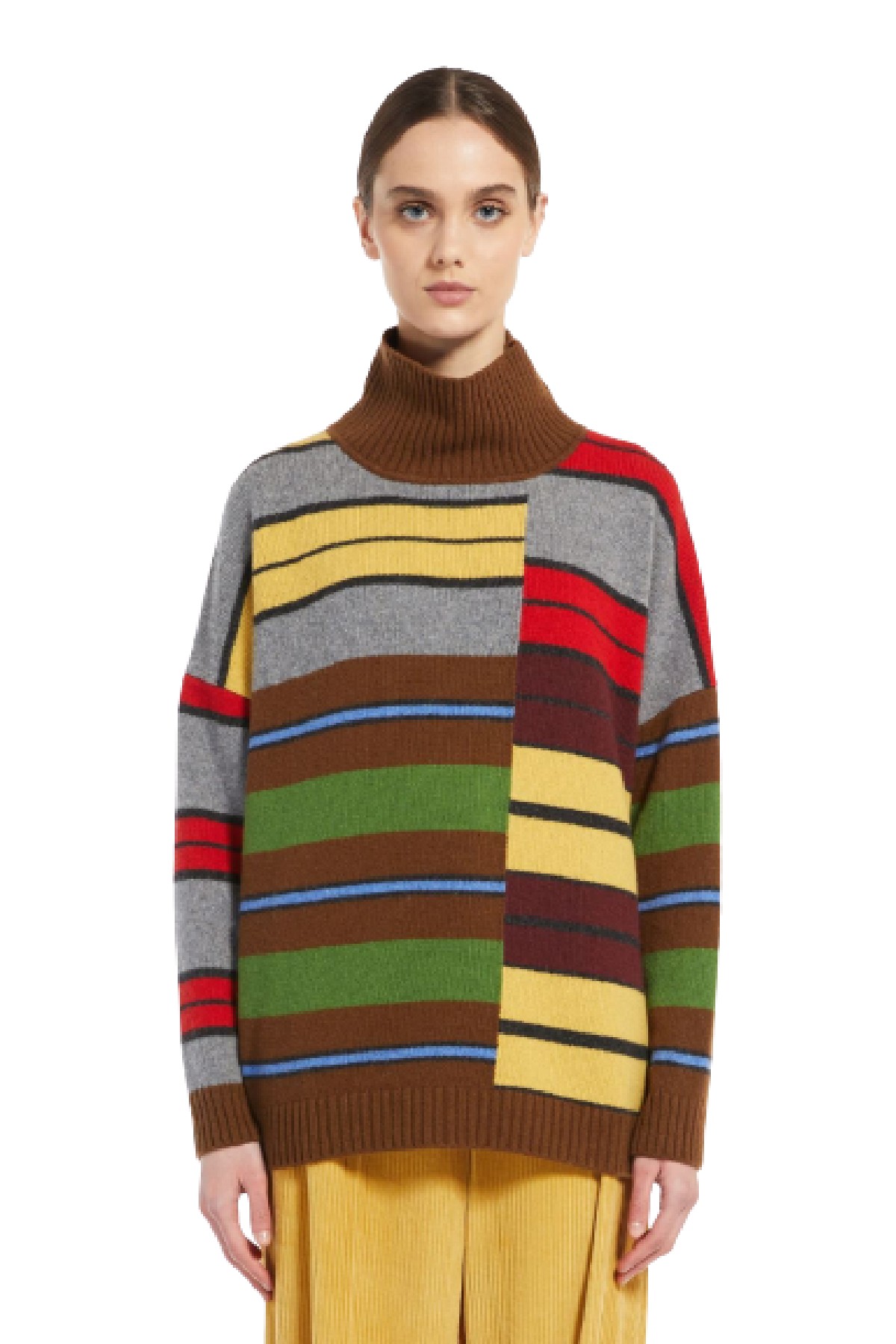 turtleneck sweater in carded wool - MAX 