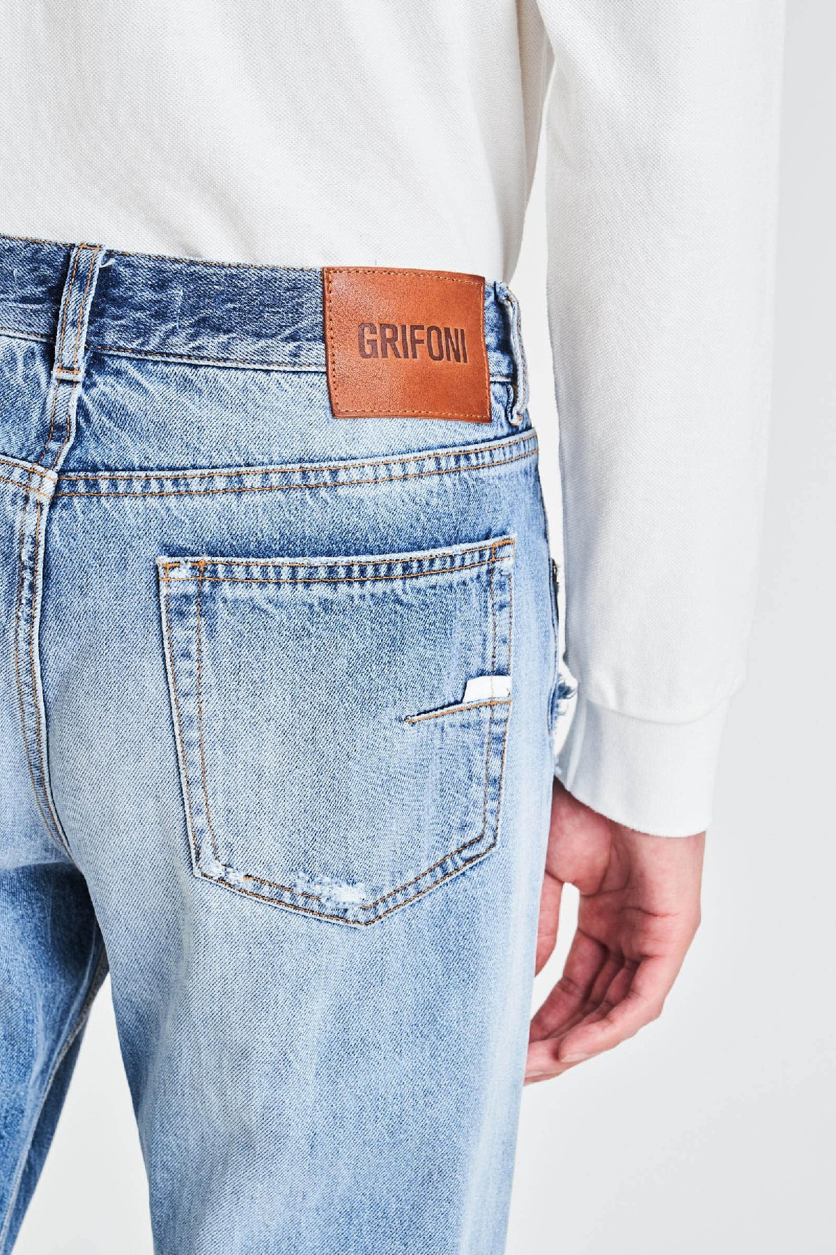 baggy cropped fit jeans - Grifoni - Face up Boutique