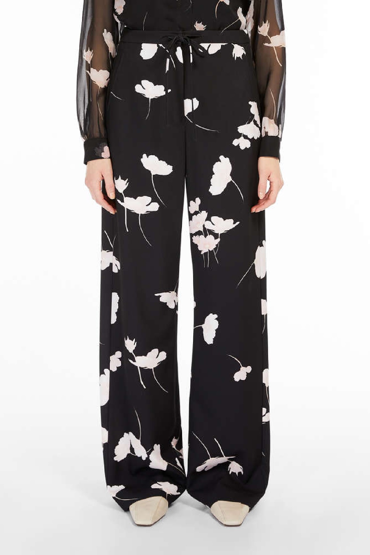 pantaloni in cady stampa camelia - MAX MARA Studio - Face up Boutique