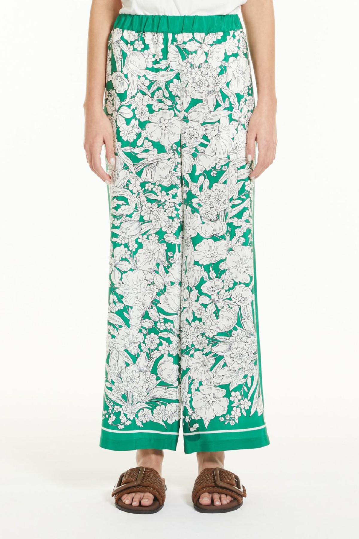 pantaloni ardenza in crepe de chine di seta - MAX MARA WEEKEND - Face up  Boutique