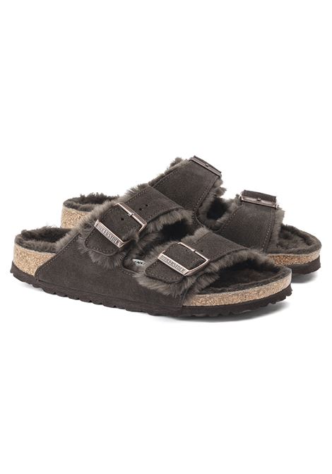 arizona shearling mocca suede leather BIRKENSTOCK | 10205281