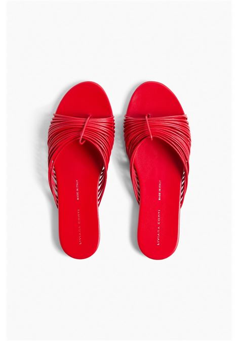Eleonora sandals in red leather Liviana Conti | A6SC68G41
