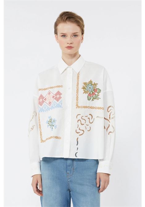 camicia in cotone con pizzo e ricami MAX MARA WEEKEND | 2615111022600001