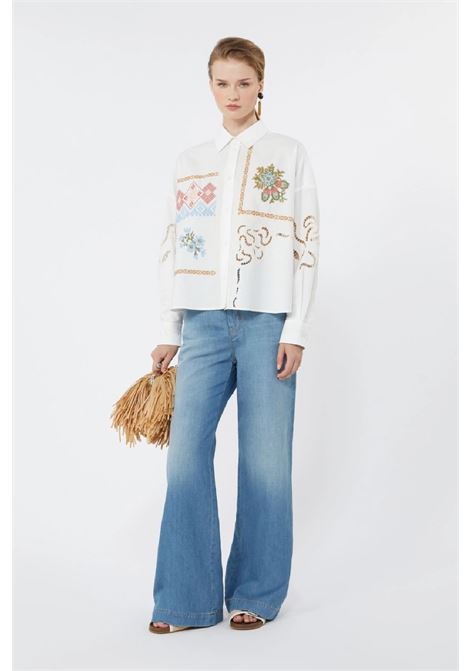 camicia in cotone con pizzo e ricami MAX MARA WEEKEND | 2615111022600001