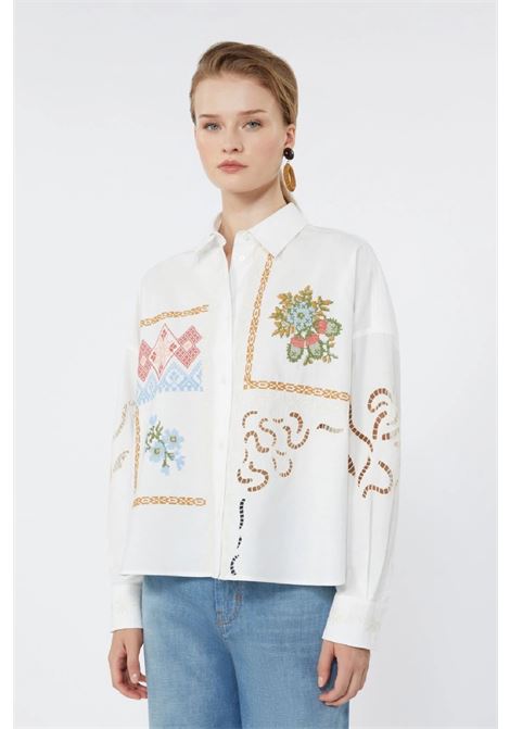 camicia in cotone con pizzo e ricami MAX MARA WEEKEND | 2615111022600001