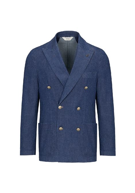 giacca doppiopetto denim chambray PAOLONI | 4011G537LY261188