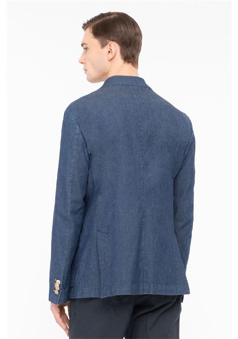 giacca doppiopetto denim chambray PAOLONI | 4011G537LY261188