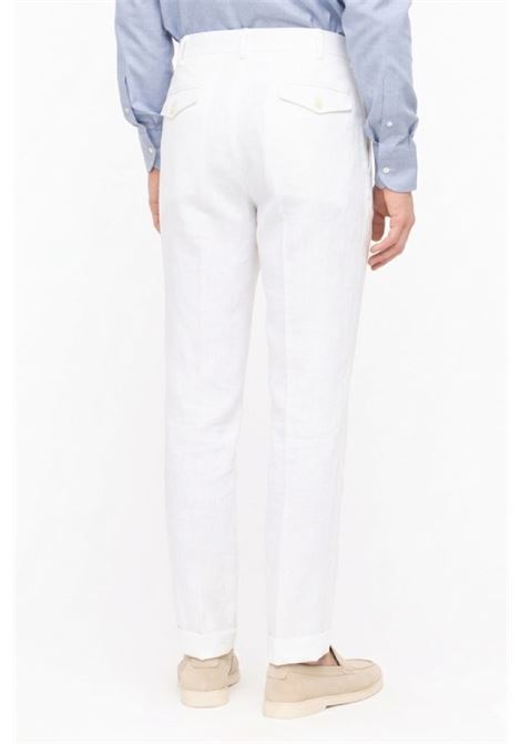 pantalone in misto lino con pinces PAOLONI | 4011P11726106002