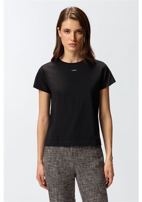 t-shirt stampa logo PINKO | 100373A34FZ99