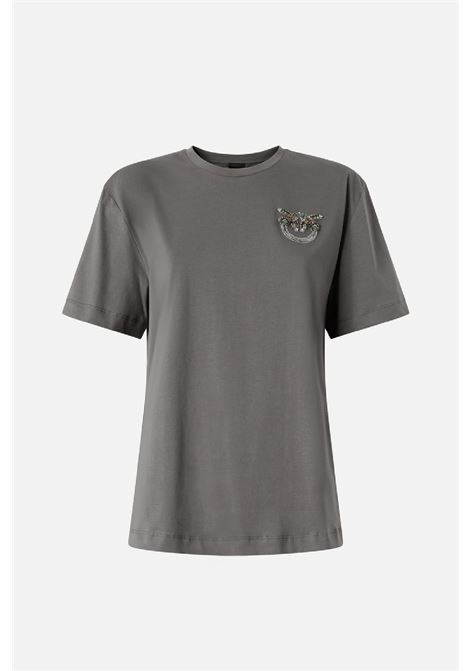 t-shirt with love birds application PINKO | 105526A33FK10