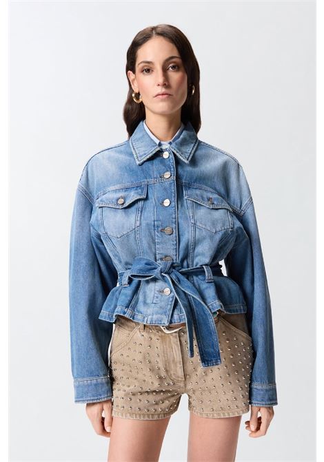 Giubbino in denim con cintura PINKO | 106389A341PJV