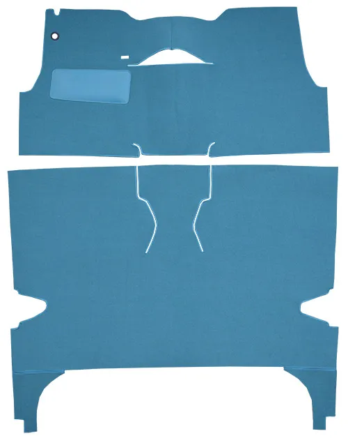 1956 Chevy Two-Ten Series (Tri-Five) Carpet Replacement - Daytona - Complete | Fits: 4DR, Hardtop, Bucket Seat, Will only fit with factory cardboard kick panel