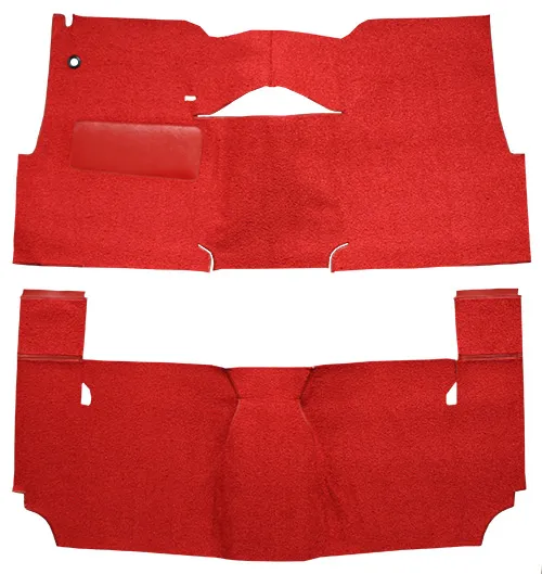1957 Chevy Two-Ten Series (Tri-Five) Carpet Replacement - Loop - Complete | Fits: 2DR, Hardtop, Bench Seat, Will only fit with factory cardboard kick panel