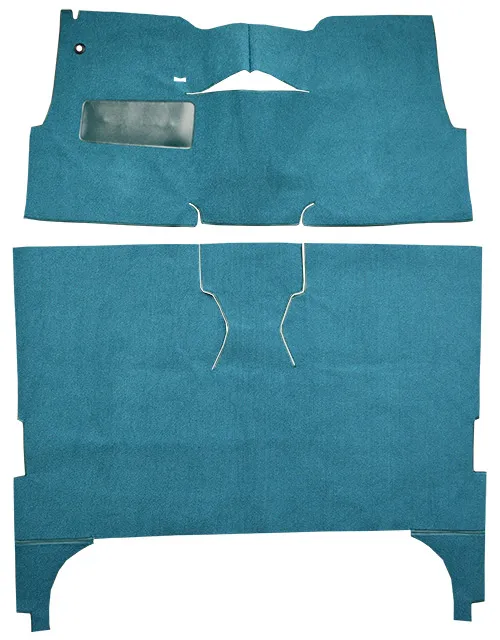 1957 Chevy Two-Ten Series (Tri-Five) Carpet Replacement - Loop - Complete | Fits: 4DR, Sedan, Bucket Seat, Will only fit with factory cardboard kick panel