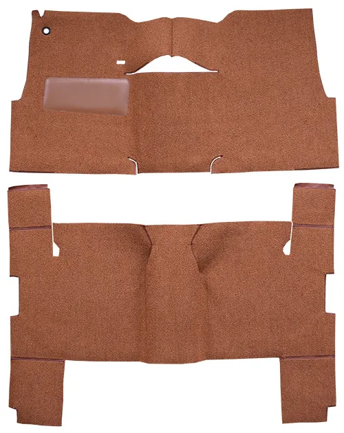1957 Chevy Two-Ten Series (Tri-Five) Carpet Replacement - Loop - Complete | Fits: 4DR, Wagon, Will only fit with factory cardboard kick panel
