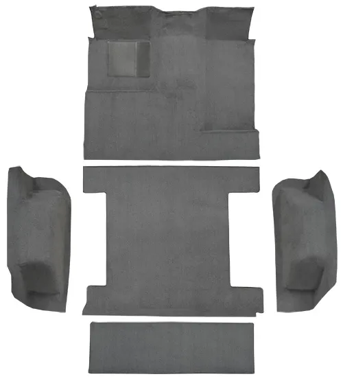 1977 Ford Bronco (Early Bronco) Carpet Replacement - Cutpile - Complete | Fits: Complete without Tailgate Lock, Without tailgate lock