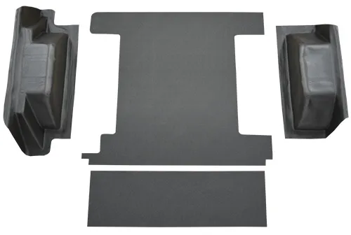 1966-1976 Ford Bronco (Early Bronco) Carpet Replacement - Cargo Area - Vinyl | Fits: 2 Gas Tanks, without Tailgate Lock, Without tailgate lock