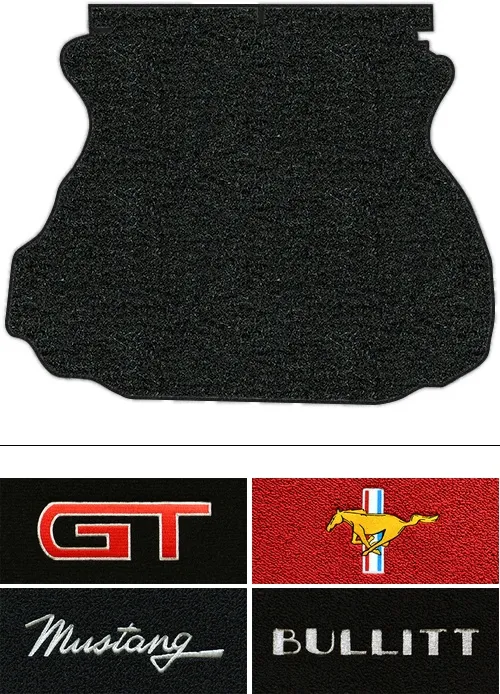 1994-2004 Ford Mustang (SN95) Trunk Mat (Logos Available) - Cutpile | Fits: Coupe