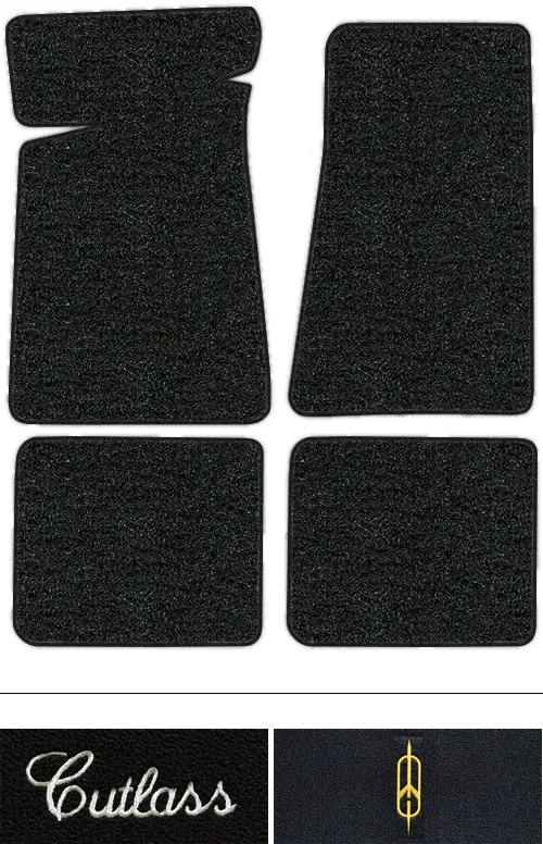 1978-1981 Oldsmobile Cutlass Supreme (G-Body) Floor Mats (Logos Available) - 4pc - Cutpile