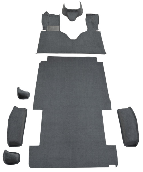 1984-1991 Ford E-150 Econoline Carpet Replacement - Cutpile - Complete | Fits: Long, with Engine Cover Fits 128 Wheel Base Complete