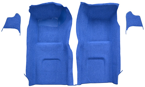1965-1966 Corvette (C2) Carpet Replacement - Loop - Front | Fits: Fronts with Kick Panel Inserts No Pad