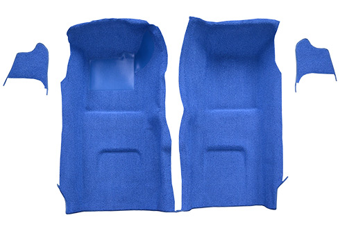 1967 Corvette (C2) Carpet Replacement - Loop - Front | Fits: Fronts with Kick Panel Inserts No Pad