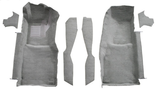 1978-1980 Corvette (C3) Carpet Replacement - Cutpile - Front | Fits: Front with Console Strips & Kick Panels