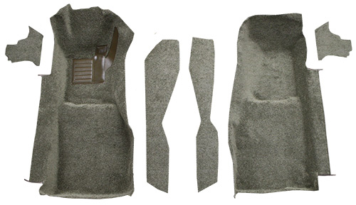 1982 Corvette (C3) Collector's Edition Carpet Replacement - 82 Vet Cutpile - Front | Fits: Frt w/Console Strips & Kick Panels