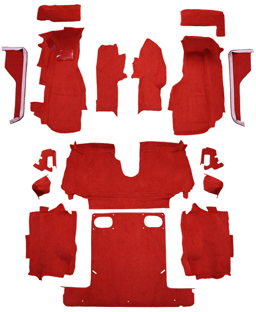1986-1987 Corvette (C4) Carpet Replacement - Cutpile - Complete | Fits: Convertible, Complete with Pad