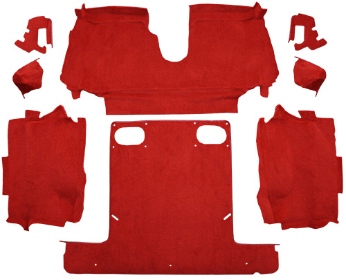 1986-1989 Corvette (C4) Carpet Replacement - Cutpile - Rear Area | Fits: Convertible, Rear